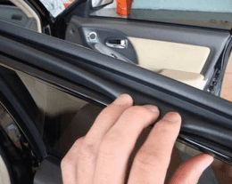 1 minute tell you how to solve the car door frame hollow silicone seal strip on the stick